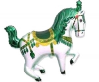 Минифигура 14" Лошадь Цирковая зеленый
